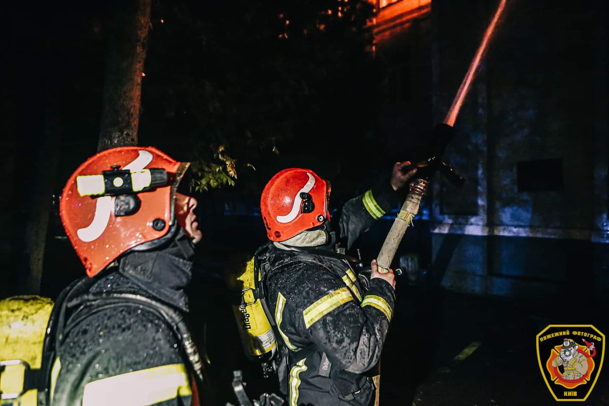 Fire at Kyiv Gymnasium of Oriental Languages. Lvivska Street 25 Kyiv