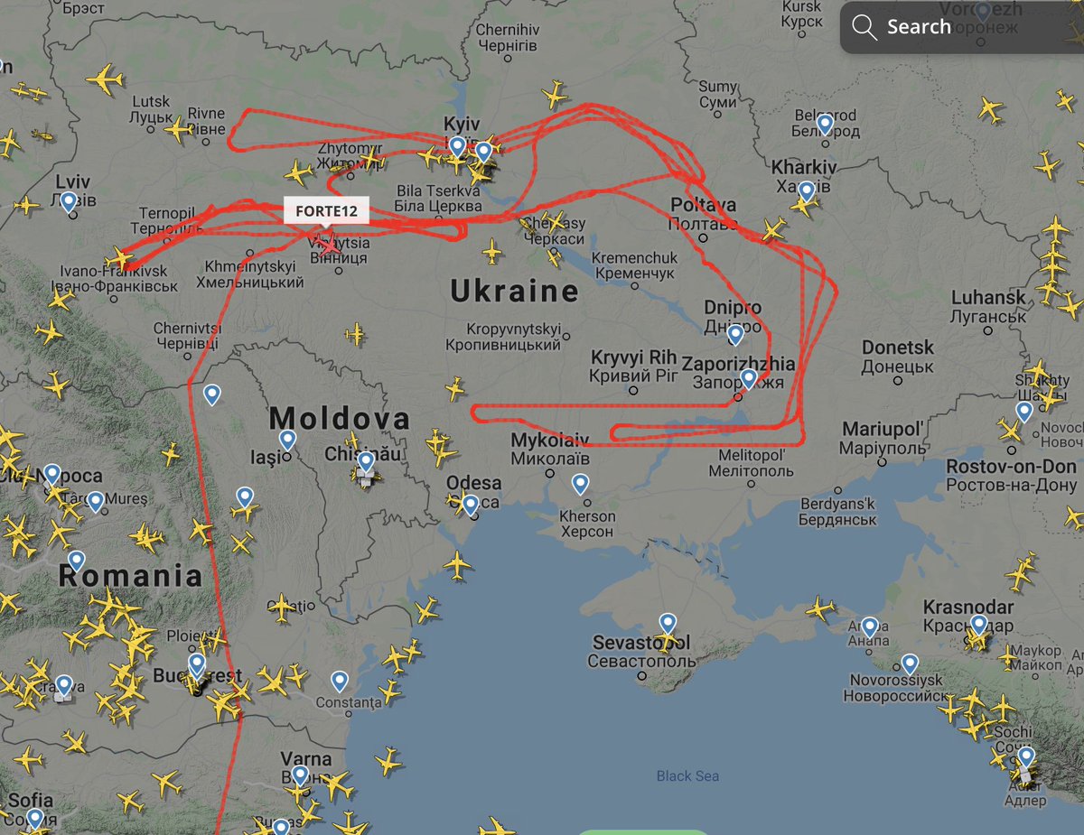 US Global Hawk drone at 56,000ft above Ukraine