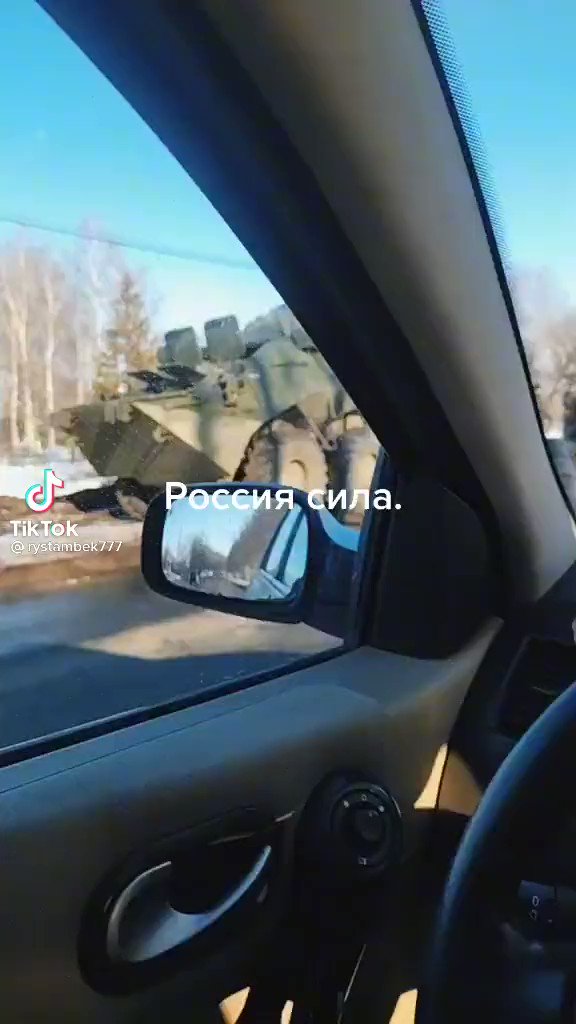 Military convoy filmed in Prizrachnoye, Belgorod region