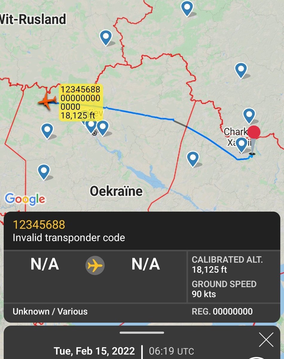 Ukrainian Air Force Bayraktar TB2 UAV from Chuhuiv Air Base  SE of Kharkiv tracked all the way west past Kyiv, passing near Chornobyl, near the Belarus border.  Callsign 12345688