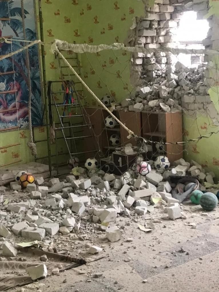 Russian forces targeted kindergarten in Stanitsa Luhanska this morning