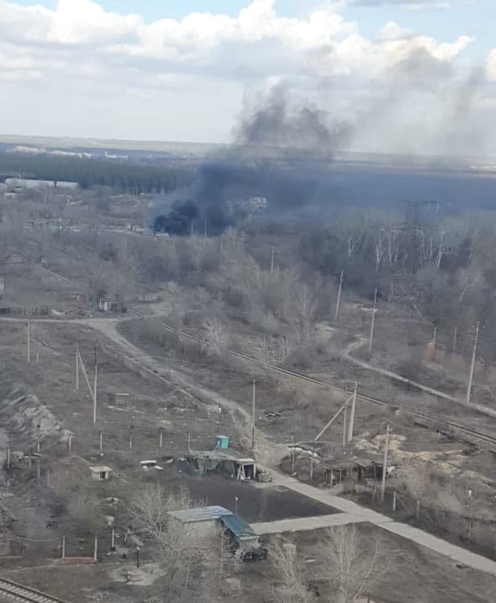 Petrol station was targeted near Schastia