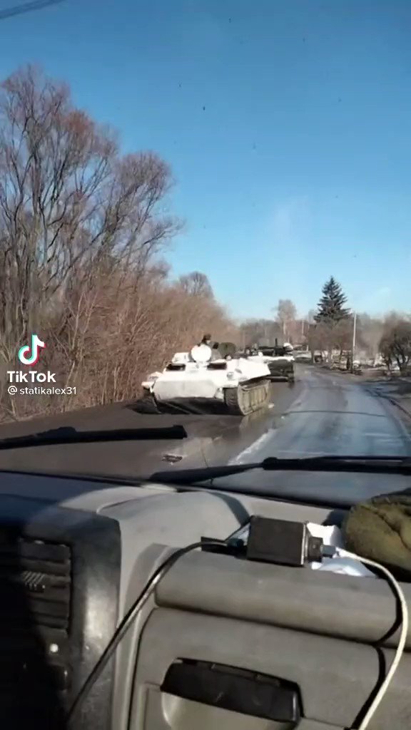 Military convoy filmed in Belgorod region