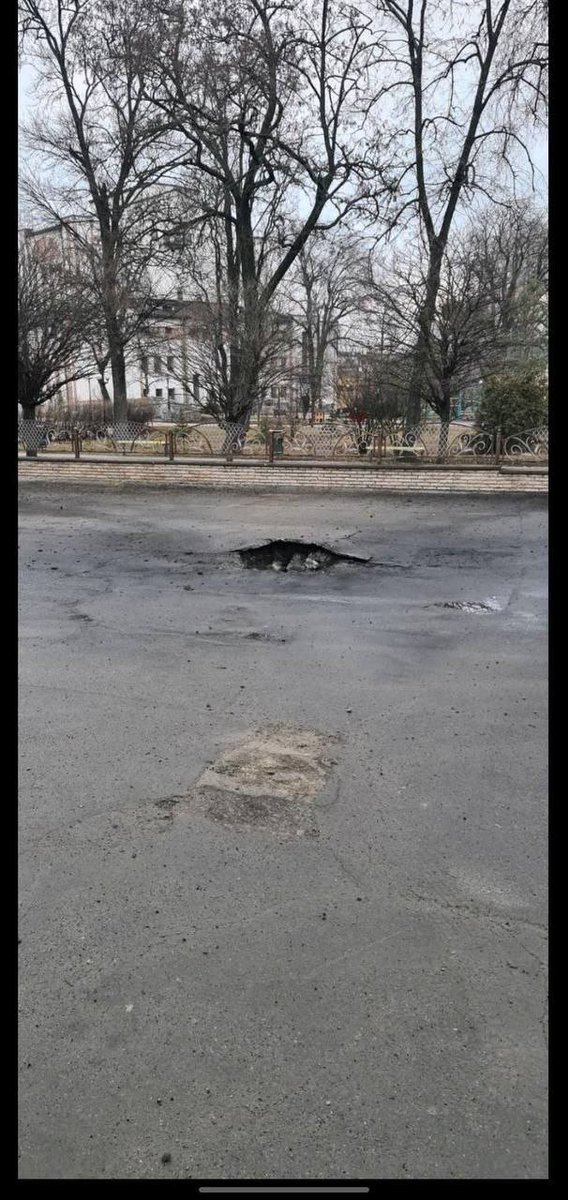 Missile targeted street in Uman', Cherkasy region