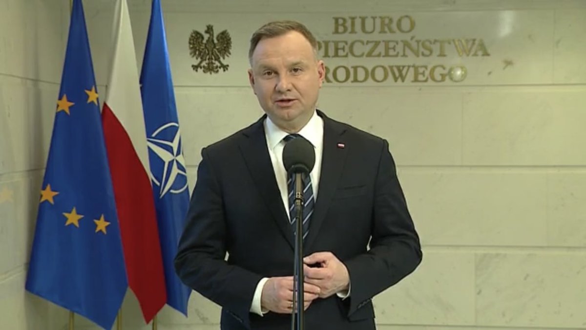 Poland's President @Andrzejduda: We stand by Ukraine as its neighbors, as NATO, as EU