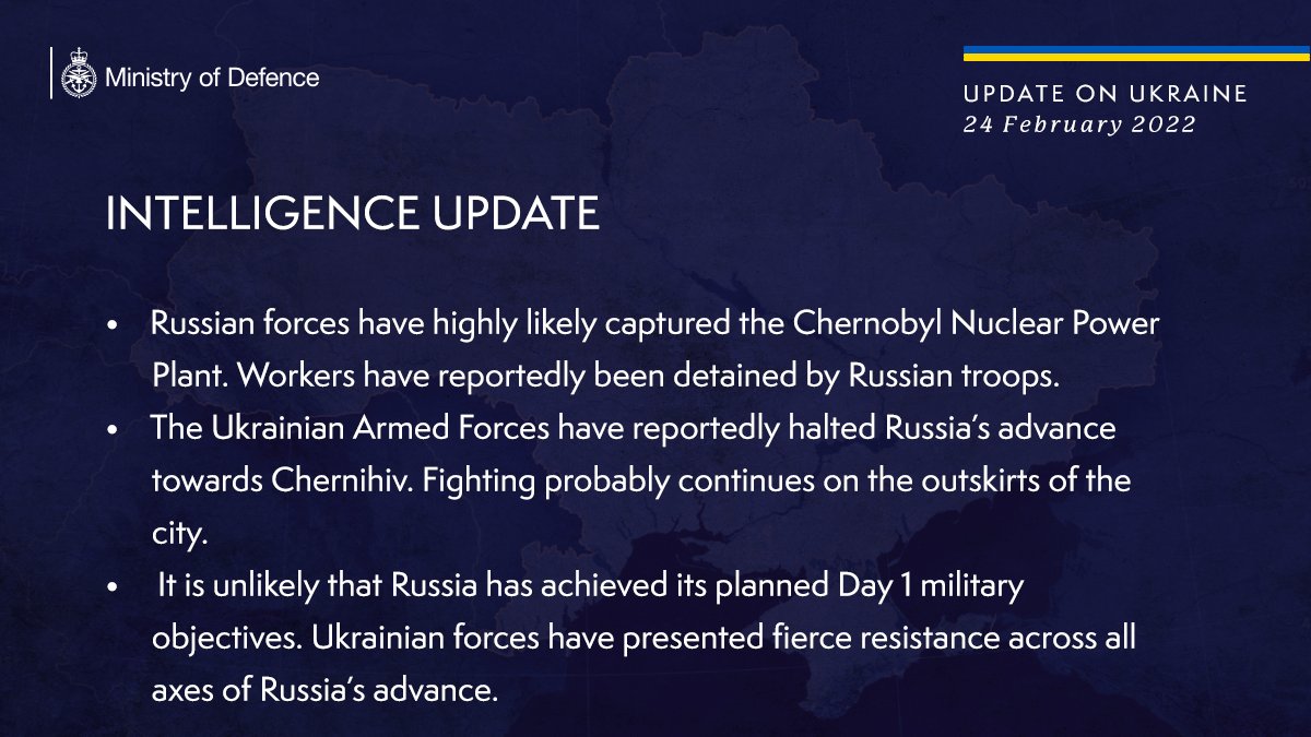 British Defense: We can confirm the following developments in Ukraine