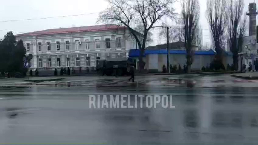 Russian troops in Melitopol'