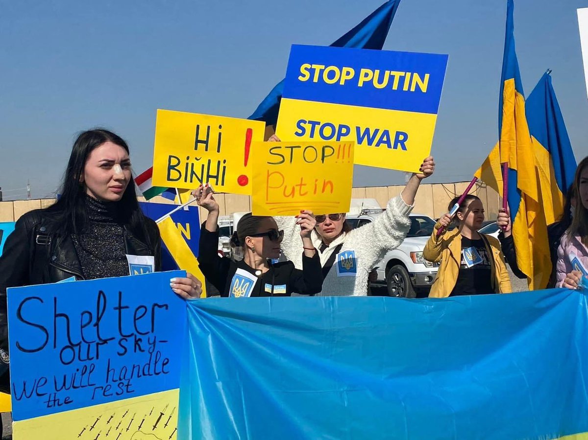 Українці в Ербілі протестують проти війни Росії проти України