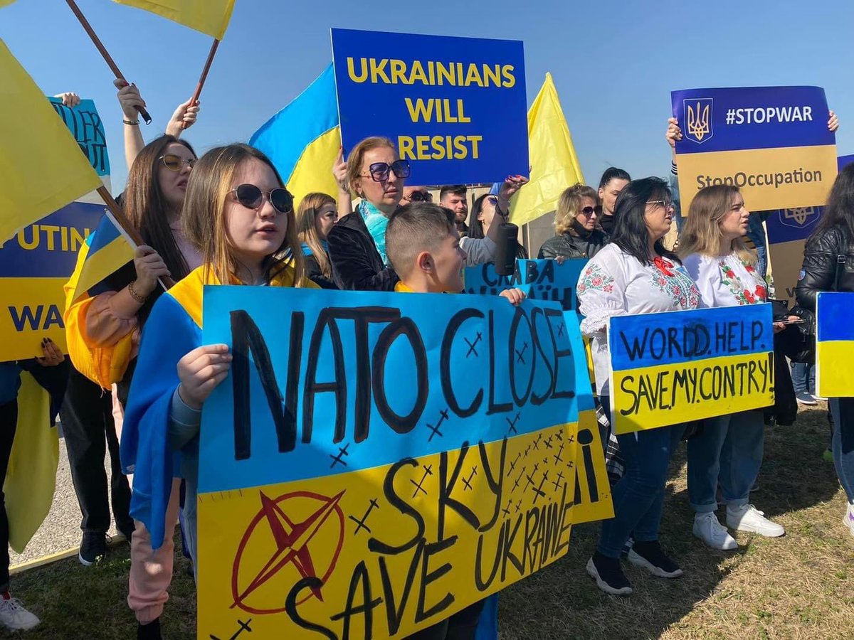 Ukrainians in Erbil protesting against Russian war against Ukraine