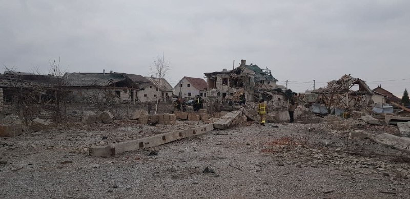 Russian army bombed Ovruch town in Zhytomyr region 