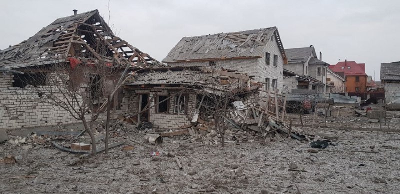 Russian army bombed Ovruch town in Zhytomyr region 