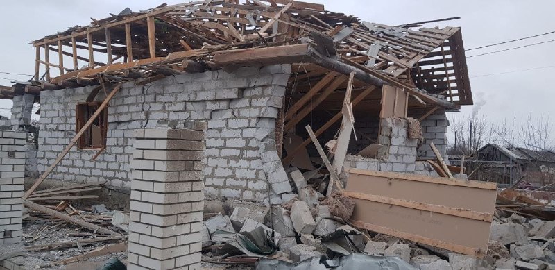 Russian army bombed Ovruch town in Zhytomyr region 