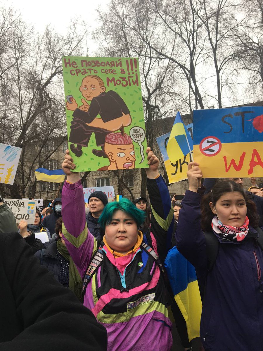 Rally in Almaty in support of Ukraine 