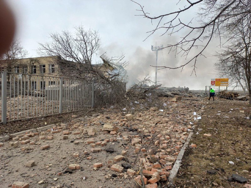 Destruction of Vinnytsia airport after missile strike