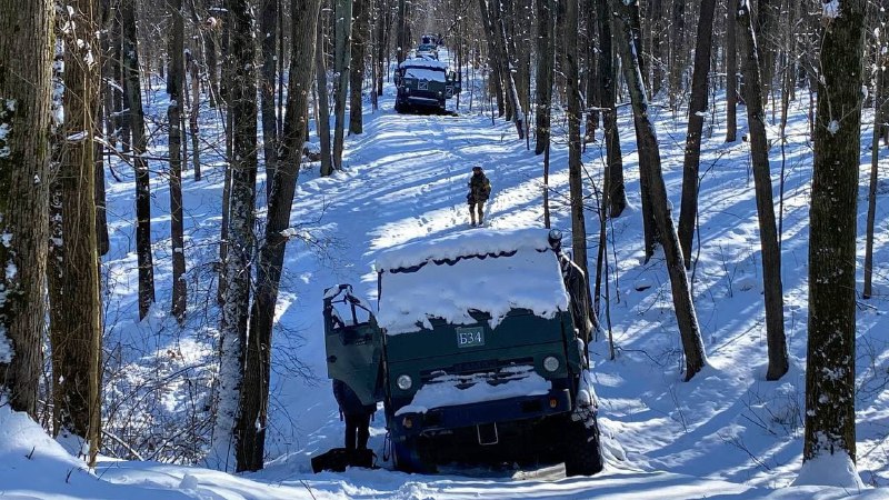 Russian military column was ambushed in Kharkiv region