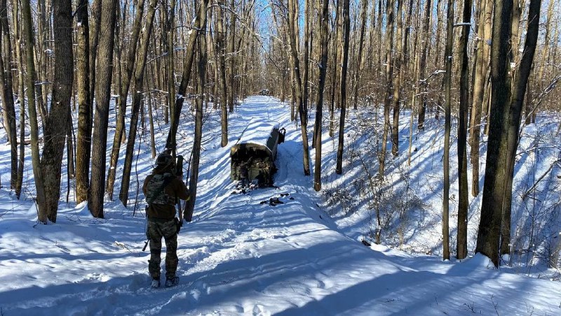 Russian military column was ambushed in Kharkiv region