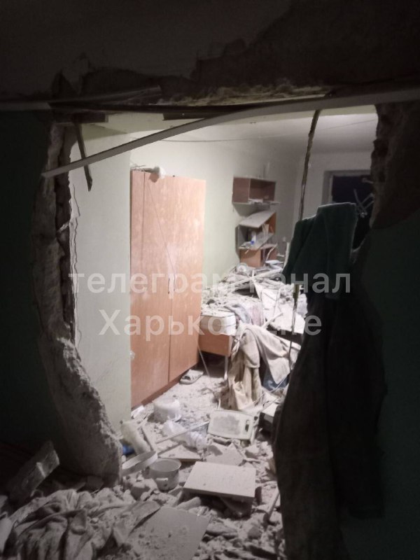 Dormitory 8 of Kharkiv National Aviation institute damaged in Russian attack