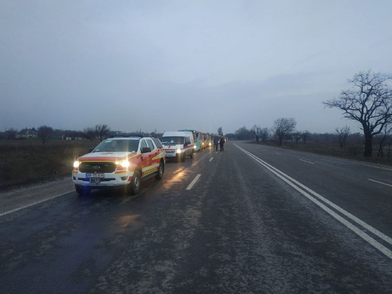 В Запорожье прибыла эвакуационная колонна из Энергодара, Днепрорудного и Васильевки