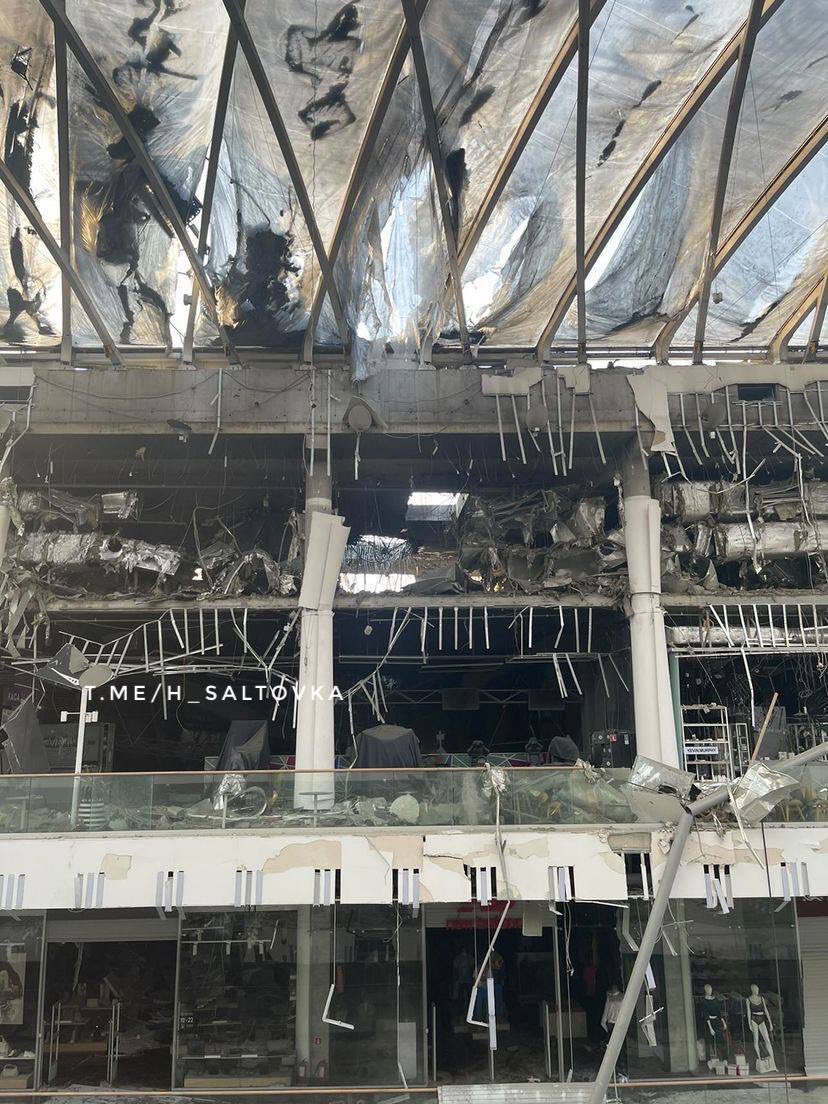 Photos of damage Nikolsky Mall in Kharkiv after Russian army shelling, opened in May 2021, construction worth €110M 