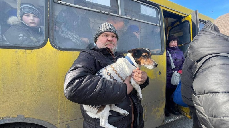 First buses evacuated from Bucha arrived at Bilohorodka