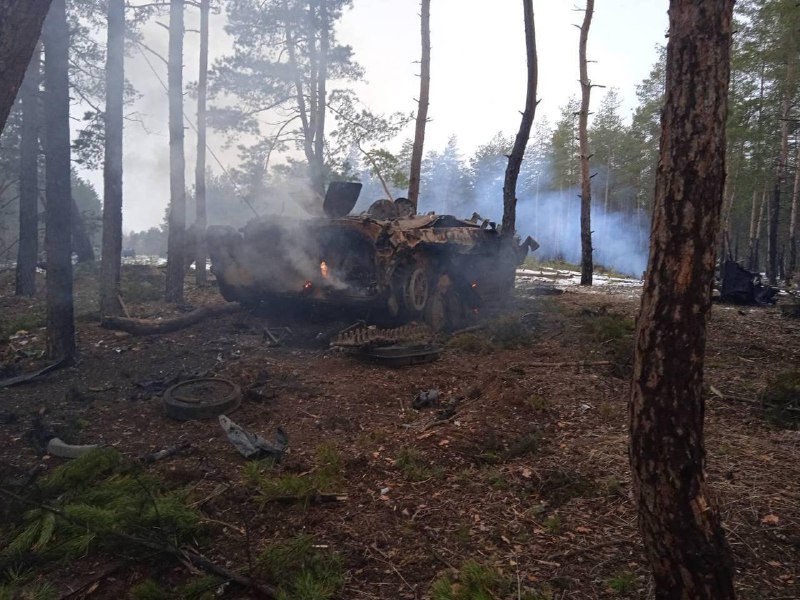 У лісах під Києвом знищено російську військову техніку разом із особовим складом