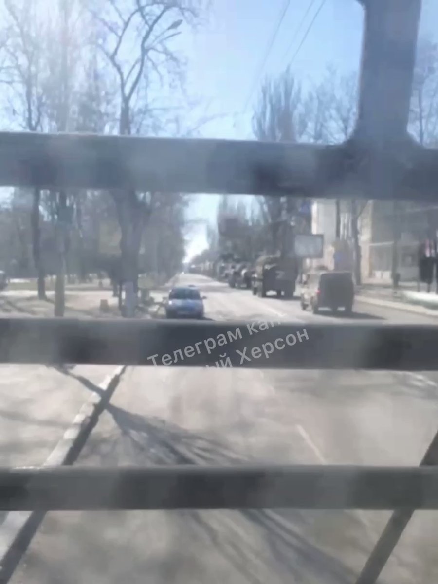 Big Russian column at Ushakova street in Kherson