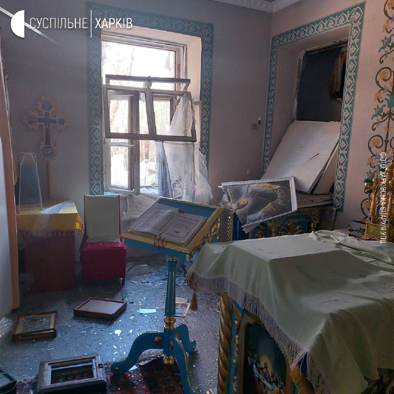 Внаслідок обстрілів російських окупантів пошкоджений храм Смоленської ікони Божої матері на Холодній горі у Харкові