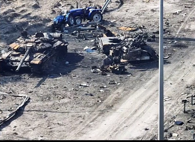Zdjęcie: Rosyjskie czołgi zniszczone w rejonie Kijowa