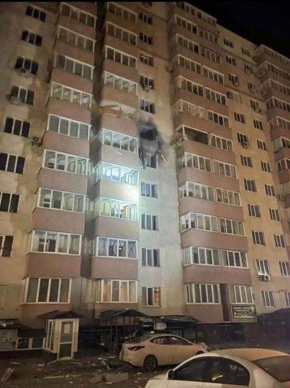 Damage in Sofiyivska Borschahivka after Russian missile was shot down