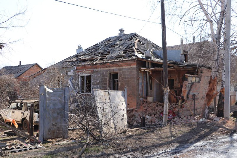 Damage in Derhachi town in Kharkiv region after Russian army shelling in last 24 hours