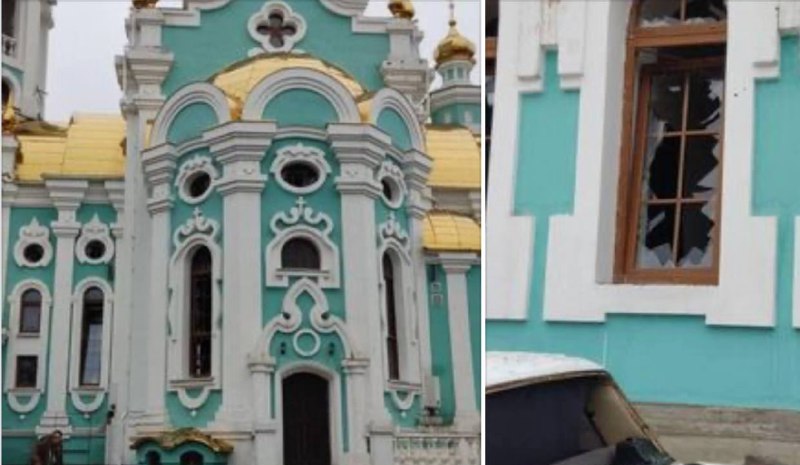 Ieri sera le truppe russe hanno bombardato e danneggiato una chiesa nel distretto di Saltovka a Kharkiv