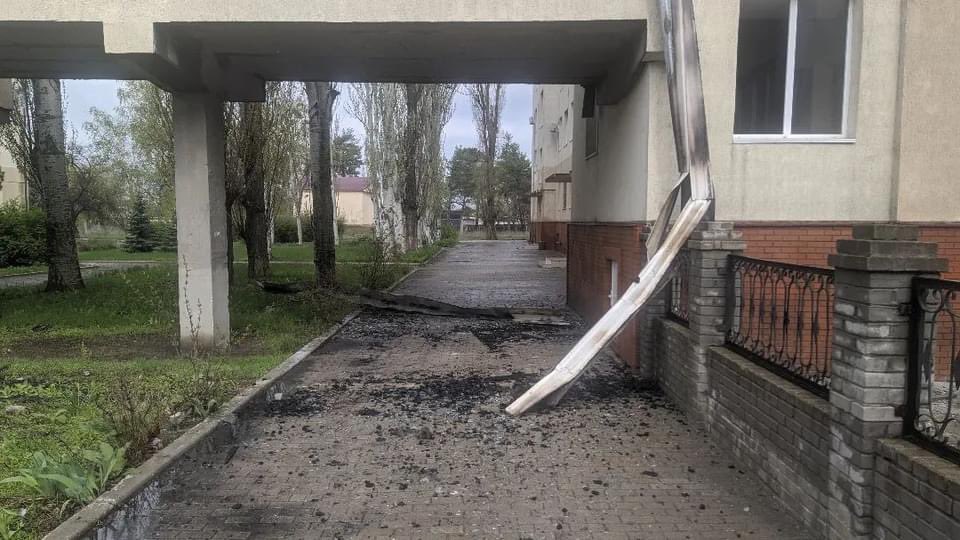 Slovianskin vaurioita venäläisten joukkojen pommitusten jälkeen