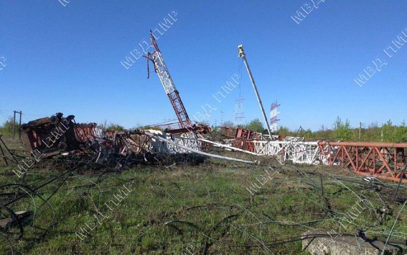 2 радиопередатчика уничтожены в результате взрывов возле поселка Маяк в Приднестровье