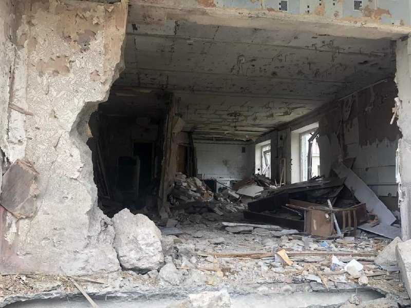 Damage in Huliaipole as result of Russian army shelling