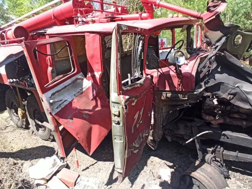 Landmines explosions in Kyiv region: tractor blown up near Hoholiv, and fire engine in Exclusion zone. 3 wounded