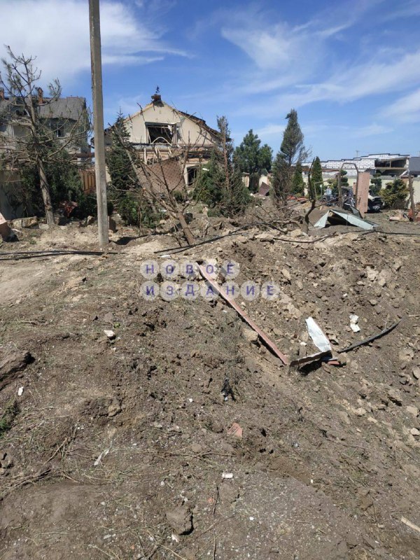 Zerstörung in Nova Dofinivka in der Region Odessa infolge russischer Raketenangriffe