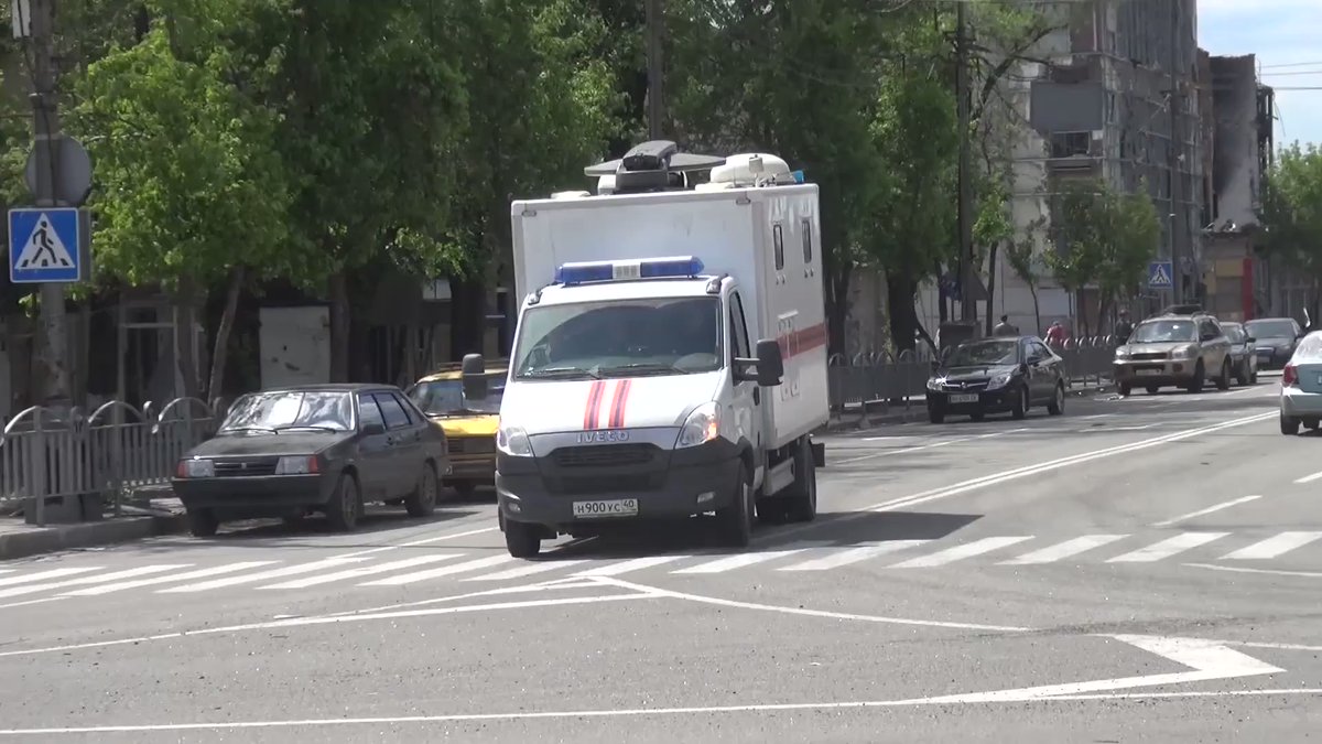 Moscow has deployed three propaganda trucks to Russia-occupied Mariupol