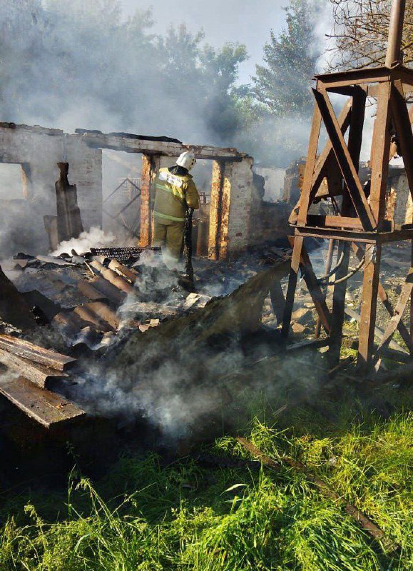Damage at Tyotkino village in Kursk region after shelling