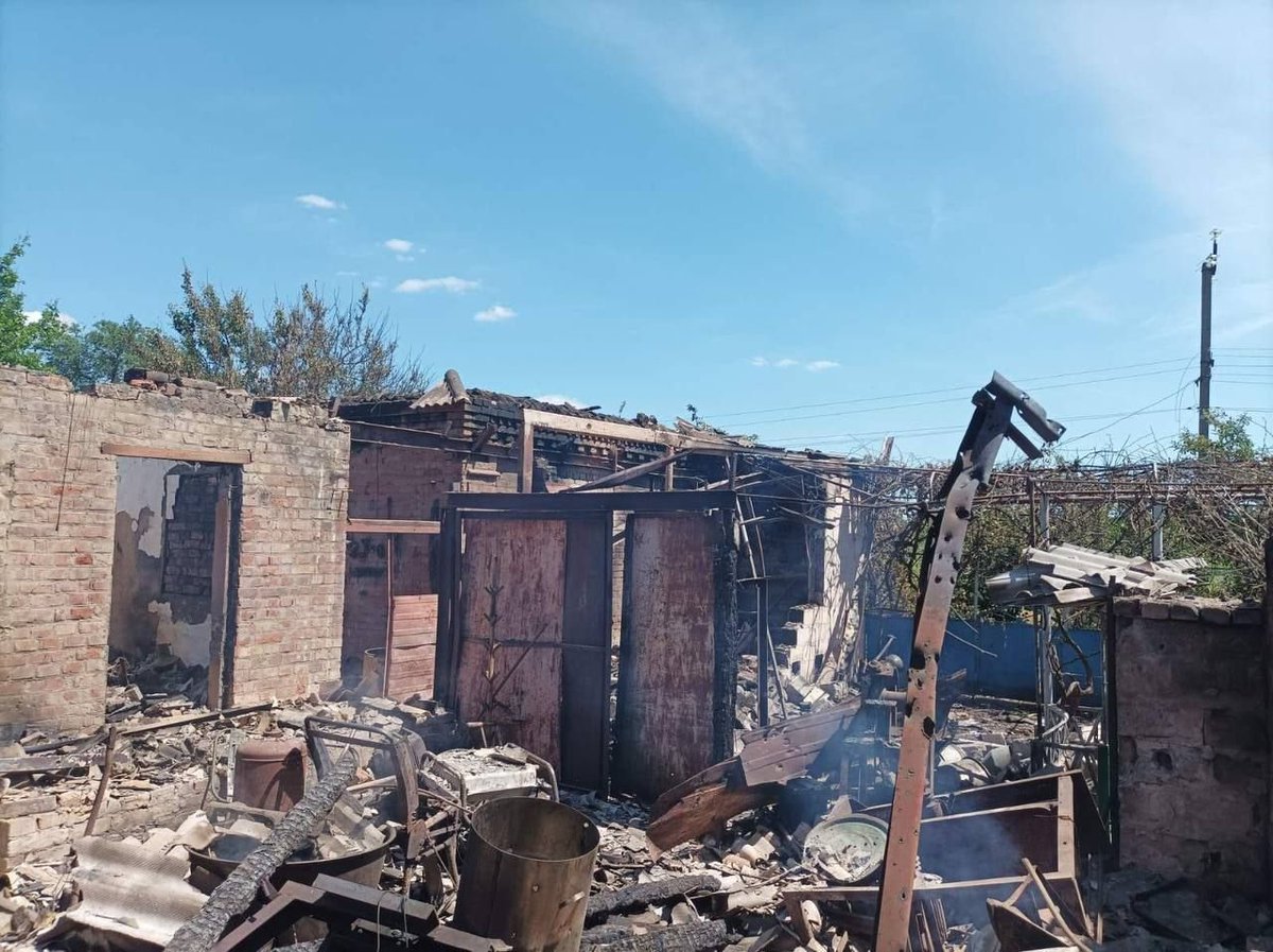 Orikhiv, Zaporizhzhia region after the Russian shelling