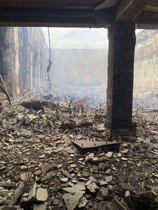 Photo: destroyed house of culture in Poltavka village of Zaporizhzhia region