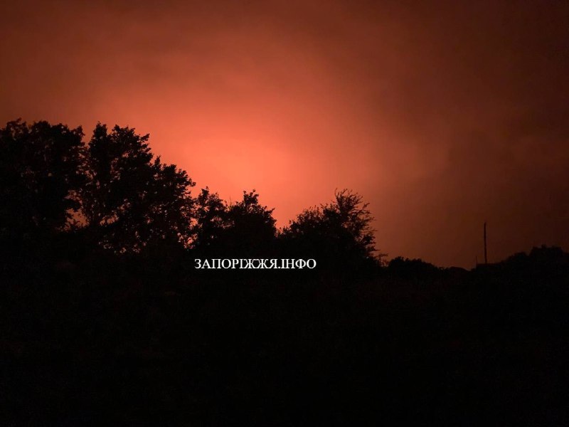 Fire in fields near Vilniansk, reportedly after explosion