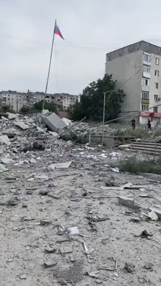 L'antic edifici del Servei de Seguretat d'Ucraïna va ser destruït en un atac de míssils a Lysychansk