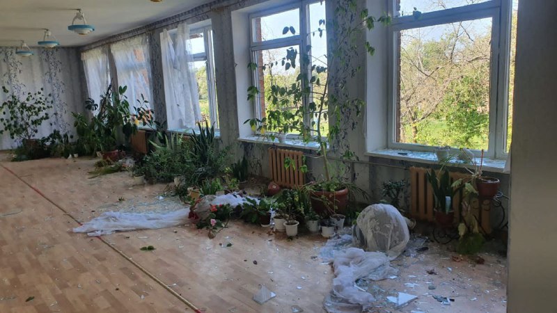 Damage in Pavlivka village of Sumy region as result of Russian shelling 