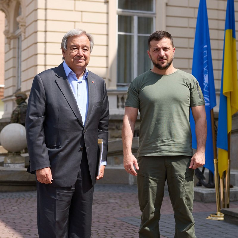 President Zelensky met with UN Secretary-General António Guterres in Lviv