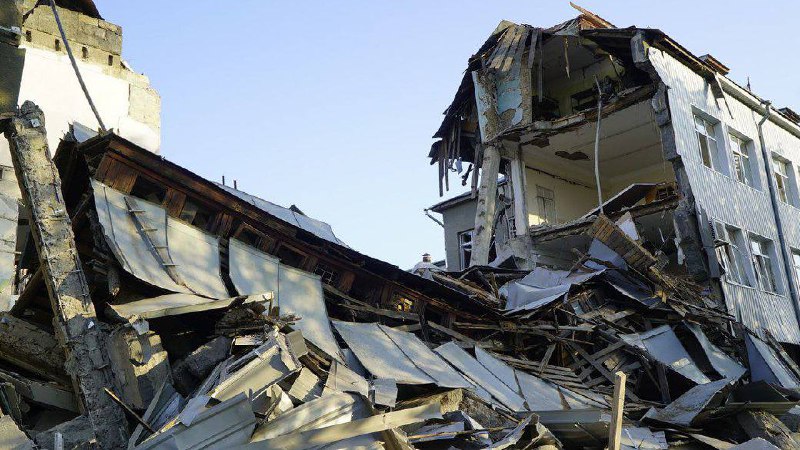 One of buildings of Kharkiv Polytechnic Institute destroyed as result of Russian missile strike
