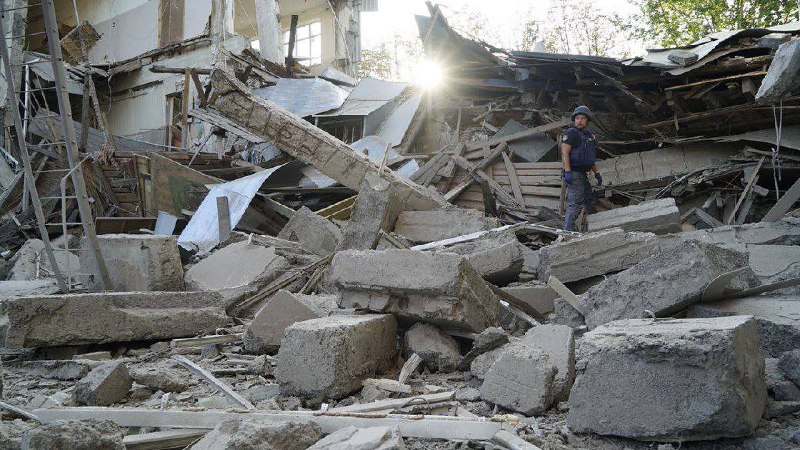 One of buildings of Kharkiv Polytechnic Institute destroyed as result of Russian missile strike