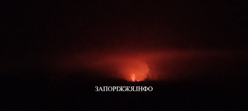 Fires near Zaporizhzhia after shelling 