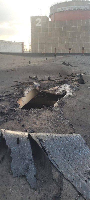 Images of damage at building at Zaporizhzhia NPP