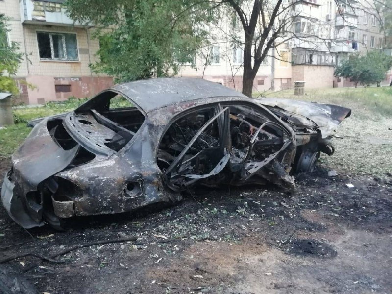 Distrugerea după bombardarea Nikopolului peste noapte