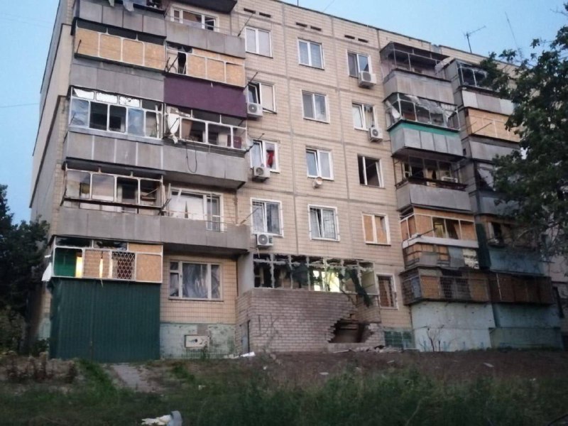 Distrugerea după bombardarea Nikopolului peste noapte